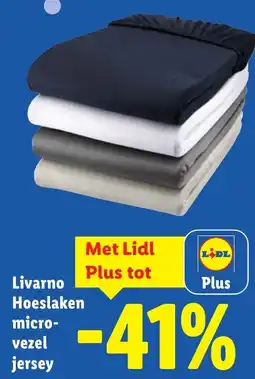 Lidl Livarno Hoeslaken microvezel jersey aanbieding