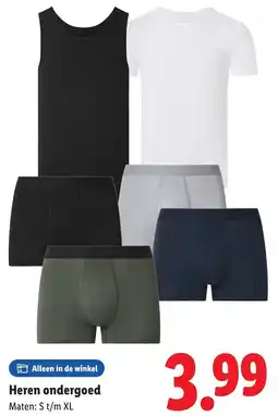 Lidl Heren ondergoed aanbieding