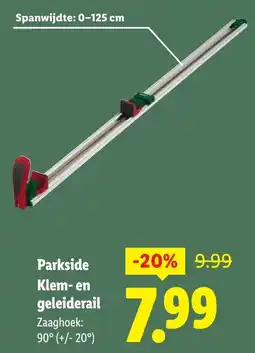 Lidl Parkside Klem en Geleiderail aanbieding