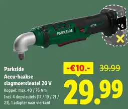 Lidl Parkside Accu Haakse Slagmoersleutel aanbieding