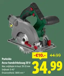 Lidl Parkside Accu Handcirkelzaag aanbieding