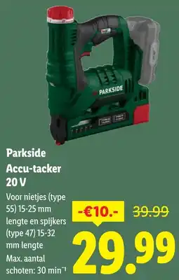 Lidl Parkside Accu-tacker aanbieding