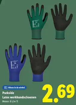 Lidl Parkside Latex werkhandschoenen aanbieding