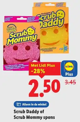 Lidl Scrub Daddy of Scrub Mommy spons aanbieding