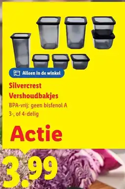Lidl Silvercrest Vershoudbakjes aanbieding