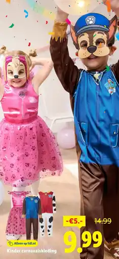 Lidl Kinder carnavalskleding aanbieding