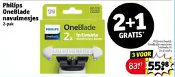 Kruidvat Philips OneBlade navulmesjes aanbieding