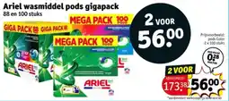 Kruidvat Ariel wasmiddel pods gigapack aanbieding