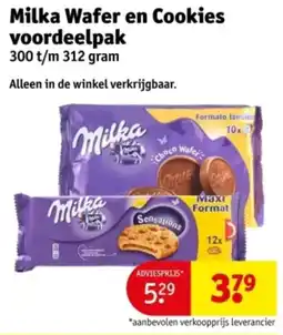 Kruidvat Milka Wafer en Cookies voordeelpak aanbieding