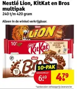 Kruidvat Nestlé Lion, KitKat en Bros multipak aanbieding