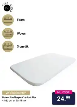 Van Asten BabySuperstore Matras Co-Sleeper Comfort Plus aanbieding