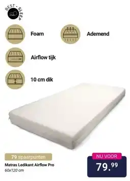 Van Asten BabySuperstore Matras Ledikant Airflow Pro aanbieding