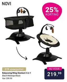 Van Asten BabySuperstore Babyswing / Wieg Stardust 2 in 1 aanbieding