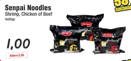 Budget Food Senpai Noodles Shrimp, Chicken of Beef aanbieding