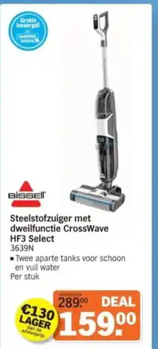 Albert Heijn Steelstofzuiger met dweilfunctie CrossWave HF3 Select aanbieding