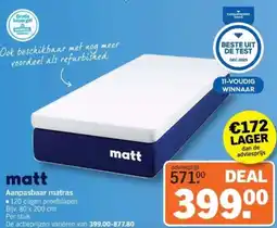 Albert Heijn Matt Aanpasbaar matras aanbieding