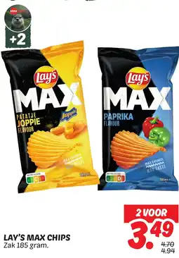 Dekamarkt Lay's max chips aanbieding