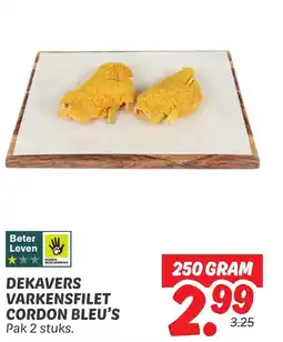 Dekamarkt Dekavers varkensfilet cordon bleu's aanbieding