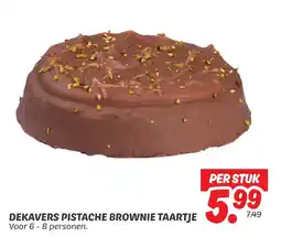 Dekamarkt Dekavers pistache brownie taartje aanbieding