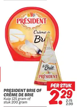 Dekamarkt President brie of crème de brie aanbieding