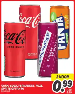Dekamarkt Coca-cola, fernandes, fuze, sprite of fanta aanbieding
