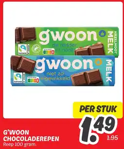 Dekamarkt G'woon chocoladerepen aanbieding