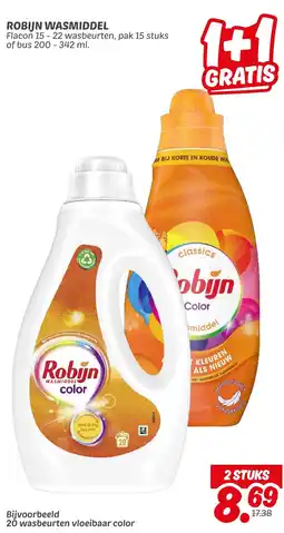 Dekamarkt Robijn wasmiddel aanbieding