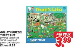 Dekamarkt Goliath puzzel that's life aanbieding