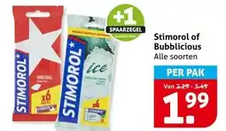 Hoogvliet Stimorol of Bubblicious aanbieding