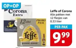 Hoogvliet Leffe of Corona aanbieding