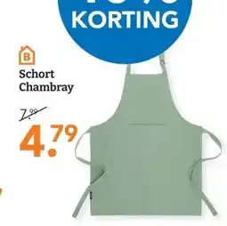 Blokker Schort Chambray aanbieding