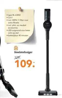 Blokker Steelstofzuiger aanbieding