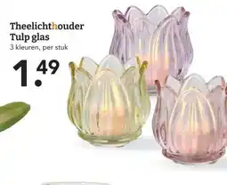 Blokker Theelichthouder Tulp glas aanbieding