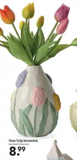 Blokker Vaas Tulp keramiek (exclusief bloemen) aanbieding