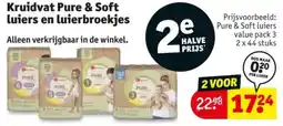 Kruidvat Kruidvat Pure & Soft luiers en luierbroekjes aanbieding