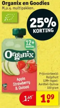 Kruidvat Organix en Goodies aanbieding
