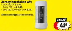 Kruidvat Jersey hoeslaken wit aanbieding