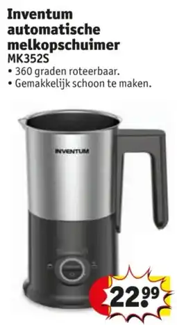 Kruidvat Inventum automatische melkopschuimer MK352S aanbieding