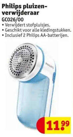 Kruidvat Philips pluizenverwijderaar GC026/00 aanbieding