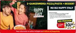 Kruidvat 2-gangenmenu: pizza / pasta + dessert aanbieding