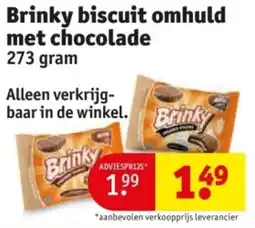 Kruidvat Brinky biscuit omhuld met chocolade aanbieding