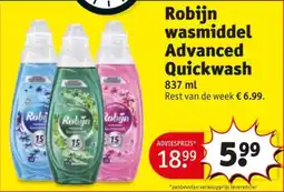 Kruidvat Robijn wasmiddel Advanced Quickwash aanbieding