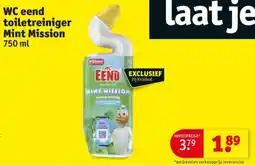 Kruidvat WC eend toiletreiniger Mint Mission aanbieding