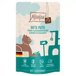 Zooplus Economy pack 24x125g MjAMjAM Quetschie puur vlees genieten goed kalkoen puur kattenvoer nat aanbieding