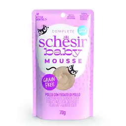 Zooplus 12x70g Schesir Baby Mousse kip met kippenlever natvoer voor katten aanbieding