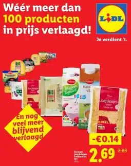 Lidl Geraspte jong belegen Goudse kaas aanbieding