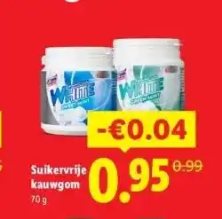 Lidl Suikervrije kauwgom aanbieding