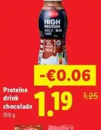 Lidl Proteïne drink chocolade aanbieding