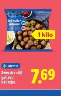 Lidl Diepvries Zweedse stijl gehakt- balletjes aanbieding