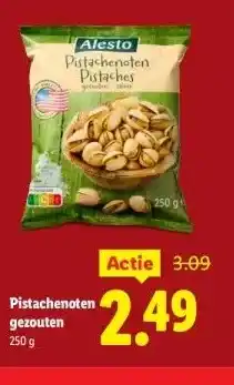 Lidl Pistachenoten gezouten aanbieding